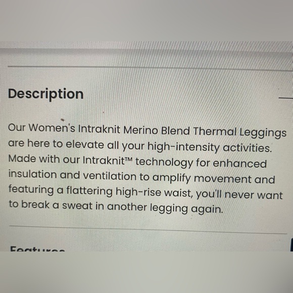 SMARTWOOL Intraknit  Merino Wool Blend THERMAL LEGGINGS - S - Picture 7 of 8